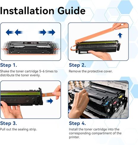 LEMERO 218A Toner Cartridges 4 Pack 218X (with Chip) Compatible Replacement for HP 218A 218X Toner Cartridges Work for HP Color LaserJet Pro MFP 3301cdw 3201dw 3301sdw Printer W2180A W2180X (BCMY-4P) in Kuwait