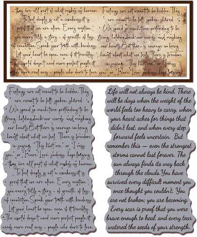 GLOBLELAND Vintage Text Words Background Cling Rubber Stamp 22x18cm EVA Cling Mount Stamps Rubber Stamps Set for Card Making Photo Album Decor Decoration DIY Scrapbooking in Saudi Arabia
