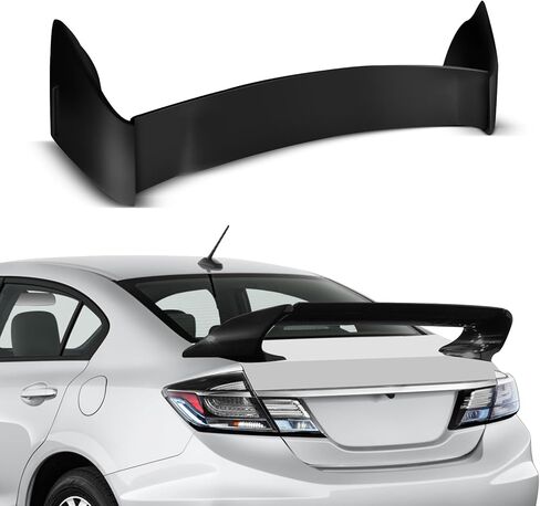 SCITOO Spoiler Wing Fit for Honda Civic Sedan 4-Door 2006-2015 Mugen Style Matt Black Rear Trunk Lid Spoiler Wing in Saudi Arabia