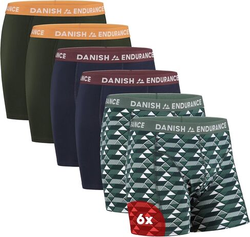 DANISH ENDURANCE Soft Cotton Boxer Briefs, Stretch Fit Underwear for Men, 3-Pack in Kuwait