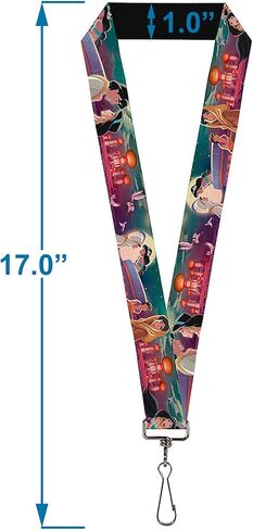 Buckle Down Lanyard - 1.0 - Aladdin & Jasmine Scenes/castle/birds Accessory in Saudi Arabia
