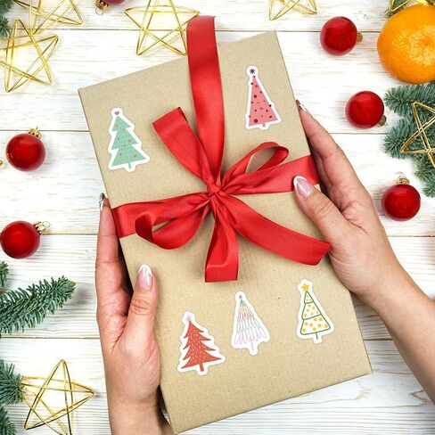 Fancy Land 500 Pcs Christmas Tree Stickers Boho Christmas Holiday Kids Adults Party Decorations in Saudi Arabia