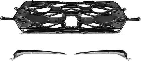Front Bumper Upper Grille Grill Compatible with Hon-da CRV Sport Hybrid EX LX Touring Turbo 2023 2024 W/Headlight Trim Molding Gloss Black in Saudi Arabia