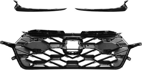 Front Bumper Upper Grille Grill Compatible with Hon-da CRV Sport Hybrid EX LX Touring Turbo 2023 2024 W/Headlight Trim Molding Gloss Black in Saudi Arabia