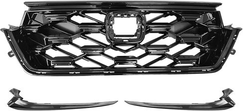 Front Bumper Upper Grille Grill Compatible with Hon-da CRV Sport Hybrid EX LX Touring Turbo 2023 2024 W/Headlight Trim Molding Gloss Black in Saudi Arabia