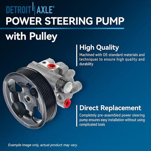 Detroit Axle - Power Steering Pump for 2003-2007 Subaru Forester 2004 2005 2006 Power Steering Pump with Pulley Replacement 96-5330 in Saudi Arabia