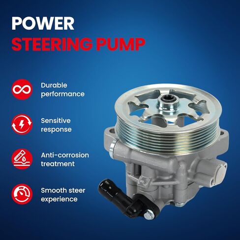 MOCA Power Steering Pump Compatible with 08-12 for Honda Accord EX 2.4L, 11-12 for Honda Accord SE 2.4L, 08-12 for Honda Accord LX-S 2.4L L4 144cid/ 2354cc in Saudi Arabia