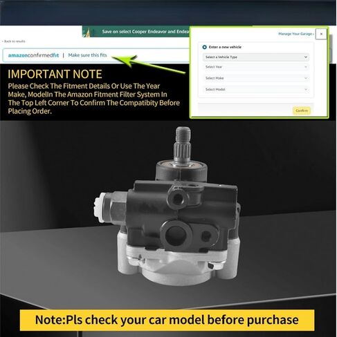 New Power Steering Pump Compatible with Lexus RX330 2004-2006, ES300 1997-2001, Toyota Avalon 95-04, Camry 95-06, Highlander 04-07, Sienna 98-03, Solara 99-03 3.3L 3.0L V6 21-5931, 44320-07010 in Saudi Arabia
