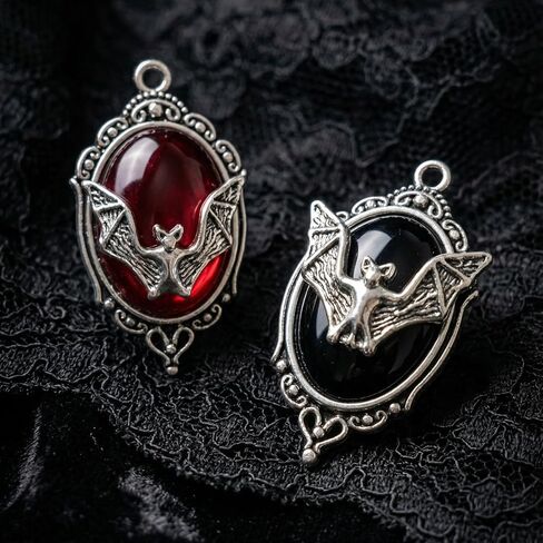 Gothic Car Accessories – 4 Pcs Bat & Snake Air Vent Fresheners, Vampire Bat Clips with Red & Black Gems, Gothic Quote Charms, Retro Frame Spooky Car Decor for Halloween & Dark Aesthetic Lovers in Saudi Arabia