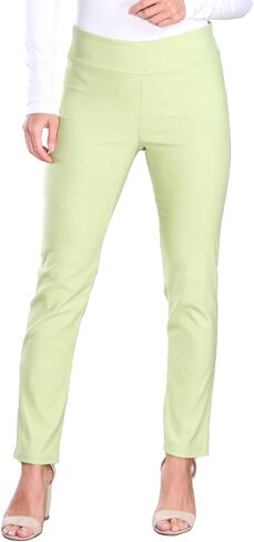 Popana Womens Stretch Pull On Dress Pants Ankle Length Work Casual - Made in USA Medium Black in Kuwait