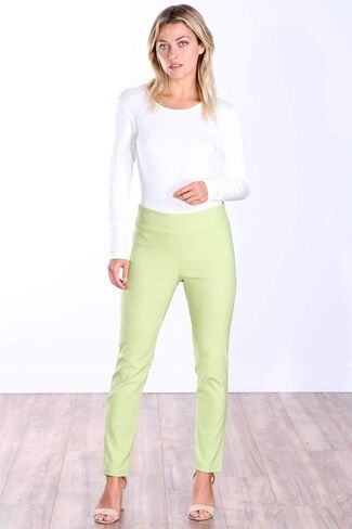 Popana Womens Stretch Pull On Dress Pants Ankle Length Work Casual - Made in USA Medium Black in Kuwait