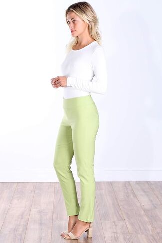 Popana Womens Stretch Pull On Dress Pants Ankle Length Work Casual - Made in USA Medium Black in Kuwait