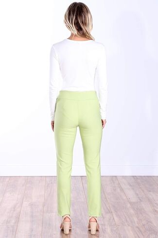 Popana Womens Stretch Pull On Dress Pants Ankle Length Work Casual - Made in USA Medium Black in Kuwait