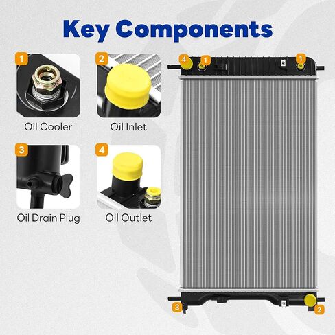 Radiator Compatible with 2008-2017 Chevrolet Equinox 2010-2017 GMC Terrain 2007-2009 Suzuki XL-7 2008-2009 Pontiac Torrent 2.4L 3.0L 3.6L V6 in Saudi Arabia