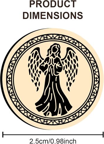 قطعة واحدة من رأس ختم الشمع النحاسي الملائكي، ختم شمع الملاك والجنية، رأس نحاسي بديل للأظرف ودعوة الزفاف وتغليف هدايا عيد الشكر، 25 × 14.5 مم in Saudi Arabia