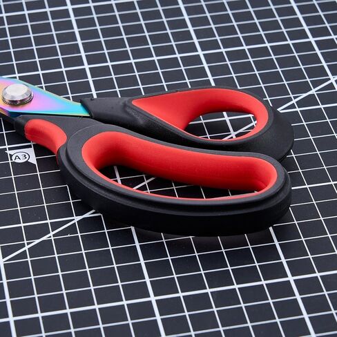 Fabric Scissors - 1 Pack Multicolored Ambidextrous Bypass Stainless Steel Tailor Scissors in Saudi Arabia