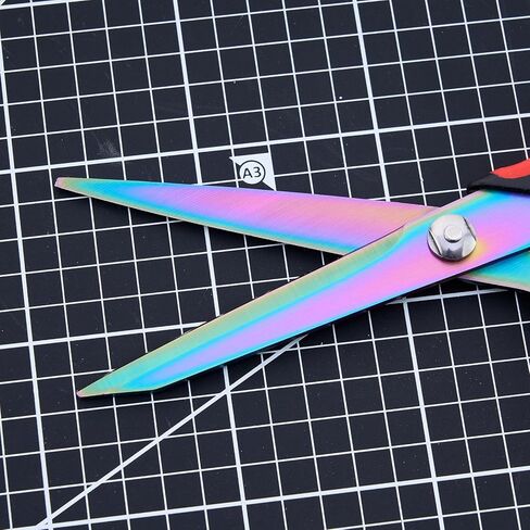 Fabric Scissors - 1 Pack Multicolored Ambidextrous Bypass Stainless Steel Tailor Scissors in Saudi Arabia