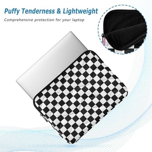 Checkerboard Plaid Laptop Sleeve Bag Case for Women Men 14 inch Portable Carrying Bag Protective Case Briefcase for Work Business Office Travel in Saudi Arabia