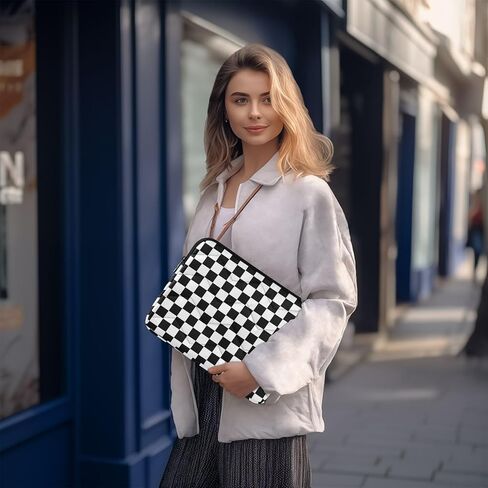 Checkerboard Plaid Laptop Sleeve Bag Case for Women Men 14 inch Portable Carrying Bag Protective Case Briefcase for Work Business Office Travel in Saudi Arabia