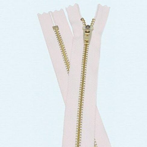 Brass Pant Zipper - YKK #4.5 Pants with Locking Slide ~ Closed End (Select Length/Color) (Length 7 inch, 560 - Navy) in Saudi Arabia