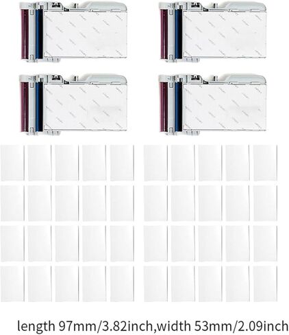 Photo Papers for CP2100 Mini Printer DIY Projects Creative Paper Cartridge Fingerprints Waterproof Sticky Back, 40 Sheets in Saudi Arabia