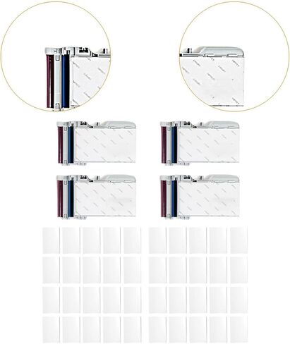 Photo Papers for CP2100 Mini Printer DIY Projects Creative Paper Cartridge Fingerprints Waterproof Sticky Back, 40 Sheets in Saudi Arabia