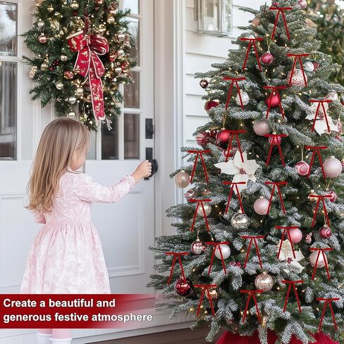 24Pcs Pre-Tied Christmas Tree Bows, 5x7 Inch Red Velvet Bows with 3/8" Ribbon for Xmas Tree Ornaments, Wreath, Garland, Gift Wrapping and Festive Indoor Holiday Decor in Saudi Arabia