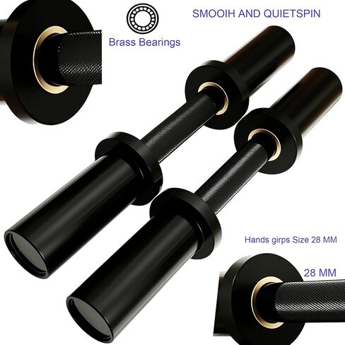 مقبض الدمبل الأوليمبي قضبان الدمبل القابلة للتحميل تناسب ألواح الوزن الأولمبية مقاس 2 بوصة مثالية لتدريب القوة في صالة الألعاب الرياضية المنزلية in Kuwait