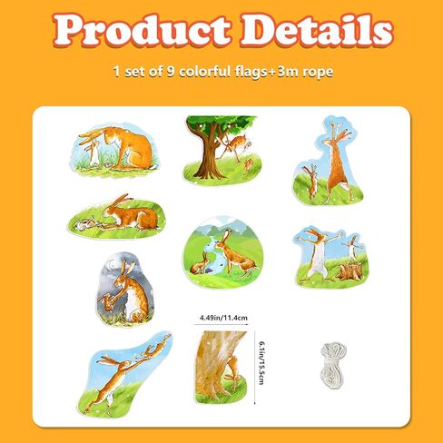 Guess How Much I Love You Fairy Tales Kindergarten Banner Decorations Fiesta Birthday Party Decorations Classroom Banner Wall Decor in Saudi Arabia