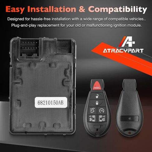 68210150AB Wireless Ignition Module Switch with Key Fob Compatible with 2008-2010 Dodge Charger Challenger Magnum, Chrysler 300 Ram 1500 2500 3500 Jeep Grand Cherokee Commander in Saudi Arabia