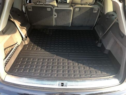 Cargo Liner - Trunk Mat for Audi Q7 2007-2015 Weather-Resistant Car Trunk Mats with Raised Lip Non-Slip Rubber Easy to Install Laser Pre-Cut Design in Saudi Arabia