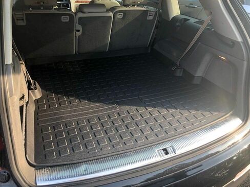Cargo Liner - Trunk Mat for Audi Q7 2007-2015 Weather-Resistant Car Trunk Mats with Raised Lip Non-Slip Rubber Easy to Install Laser Pre-Cut Design in Saudi Arabia
