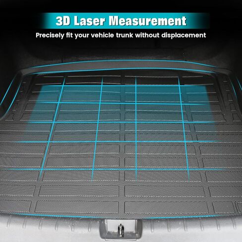 FREEMOTOR802 متوافق مع 2015-2024 MINI Cooper F55 Hardtop 4-Door Trunk Mat، بطانة حماية السجاد الخلفية السوداء TPE البلاستيك الحراري المطاط الصناعي لجميع الأحوال الجوية غطاء صينية التمهيد وسادة حماية in Saudi Arabia