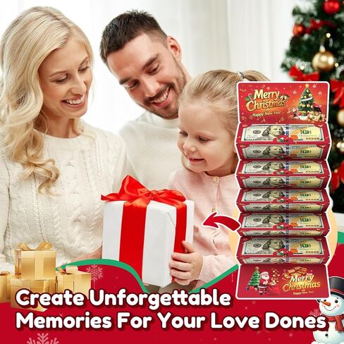 Christmas Money Holders For Cash, Christmas Cash Gift Envelopes 10 Slots, Merry Gifts Card Ideas For Teen Women Men (GREEN) in Saudi Arabia