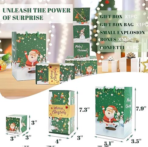16pcs Surprise Gift Box Explosion for Money, Surprise Envelope Gift Box - Folding Pop-Up Explosion Box for Money, Surprise Pop Up Money Box for Merry (Red) in Saudi Arabia