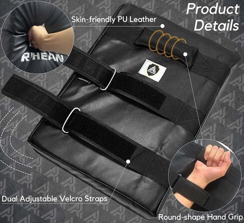 وسادة درع الجسم 3 في 1 من كومو - أسود 24x16 بوصة مع لفافات يدوية وحقيبة تخزين in Kuwait