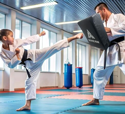 وسادة درع الجسم 3 في 1 من كومو - أسود 24x16 بوصة مع لفافات يدوية وحقيبة تخزين in Kuwait