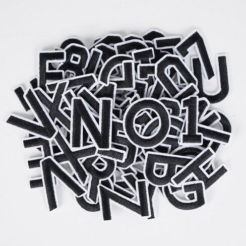 72 Pcs Iron on Letters and Numbers Patches, Letter and Number Iron On Patches, Numbers 0-9, Letters A-Z Embroidered Applique Patches, for DIY Accessories Hats Shirts Jeans Socks Bags Dress in Saudi Arabia