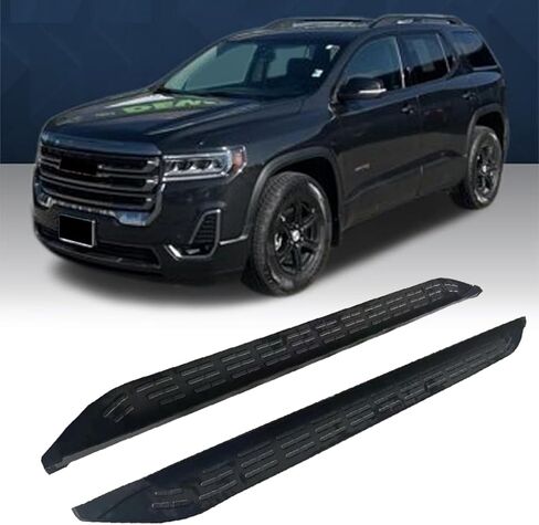 2PCS All Black Aluminum Running Board fits for GMC Acadia 2018-2023 Side Step Side Stairs Include Install Hardwares Bolts in Saudi Arabia