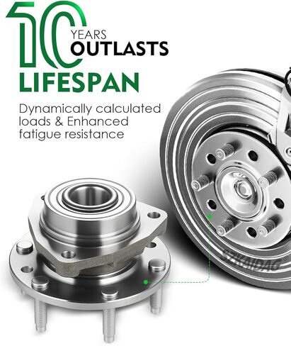 Set of 2 Front Wheel Bearing and Hub Assembly with ABS & 6-Lug Fit for:-Chevy SSR Trailblazer for:-GMC Envoy XL Xuv for:-Buick Rainier for:-Isuzu Ascender for:-SAAB 9-7X 2002-2009 OE# 513188 in Saudi Arabia