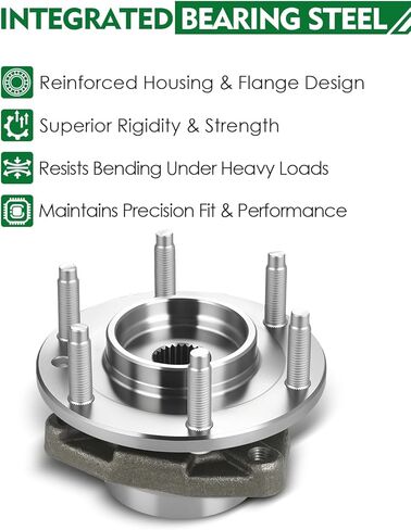 Set of 2 Front Wheel Bearing and Hub Assembly with ABS & 6-Lug Fit for:-Chevy SSR Trailblazer for:-GMC Envoy XL Xuv for:-Buick Rainier for:-Isuzu Ascender for:-SAAB 9-7X 2002-2009 OE# 513188 in Saudi Arabia