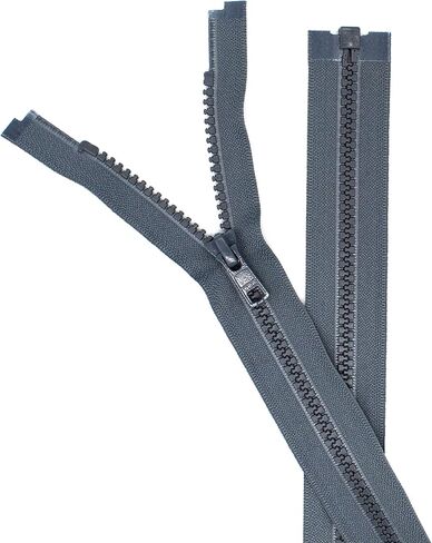 YKK® 27" Vislon Zipper ~ YKK #5 Molded Plastic Sport Zipper ~ Separating - 578 Medium Grey (1 Zipper/Pack) in Saudi Arabia