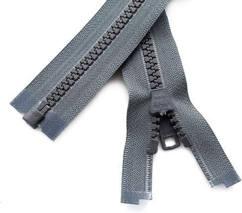 YKK® 27" Vislon Zipper ~ YKK #5 Molded Plastic Sport Zipper ~ Separating - 578 Medium Grey (1 Zipper/Pack) in Saudi Arabia