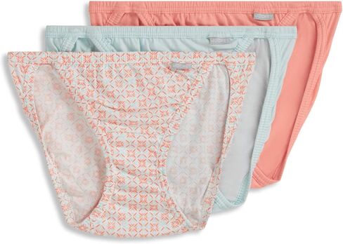 ملابس داخلية نسائية من Jockey بمقاس كبير Elance Hipster - 3 قطع، Soft Rose/Avenue Geo/Turquoise Cloud، 9 in Saudi Arabia