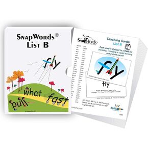 بطاقات التدريس SnapWords® List B | متعدد الحواس | الحركية | اللغة الإنجليزية كلغة ثانية | ايل | بطاقات فلاش كلمة البصر in Kuwait