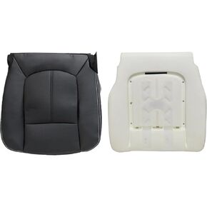 FZJDSD Black Driver Side Bottom Perforated Microfiber Leather Replacement Seat Cover & Foam Cushion Compatible with Ford F250 F350 F450 F550 Lariat 2011 2012 2013 2014 2015 2016 in Saudi Arabia