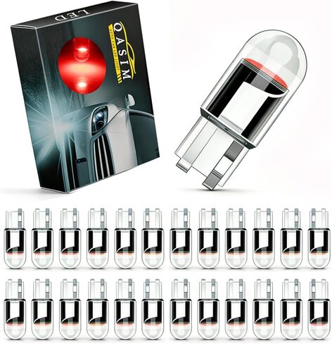 قاسم T3-1/4 لمبات قاعدة إسفين 2825 194 LED لمبة إضاءة السيارة فائقة السطوع T3.25 تحديث إسفين مصغر للسيارة/الدراجة النارية قبة داخلية/خريطة/لوحة ترخيص أضواء 12 فولت تيار مستمر (عبوة من 25، زيون أبيض) in Kuwait