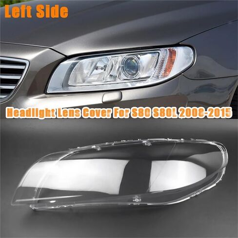 اليسار + اليمين متوافق لفولفو S80 S80L 2008-2015 سيارة عدسة المصباح الأمامي غطاء الجبهة رئيس ضوء مصباح عاكس الضوء مصباح قذيفة غطاء واضح in Saudi Arabia
