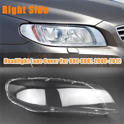 اليسار + اليمين متوافق لفولفو S80 S80L 2008-2015 سيارة عدسة المصباح الأمامي غطاء الجبهة رئيس ضوء مصباح عاكس الضوء مصباح قذيفة غطاء واضح in Saudi Arabia