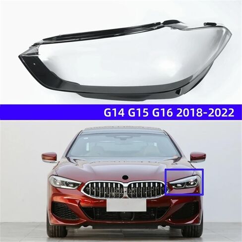 Compatible For BMW 8 Series G14 G15 G16 2018 2019 2020 2021 2022 Auto Accessory Front Headlight Cover Headlight Lens Shell Replacement(Right) in Saudi Arabia